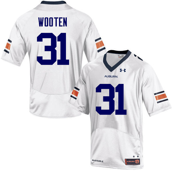 Auburn Tigers Men's Chandler Wooten #31 White Under Armour Stitched College NCAA Authentic Football Jersey RKI4574EG